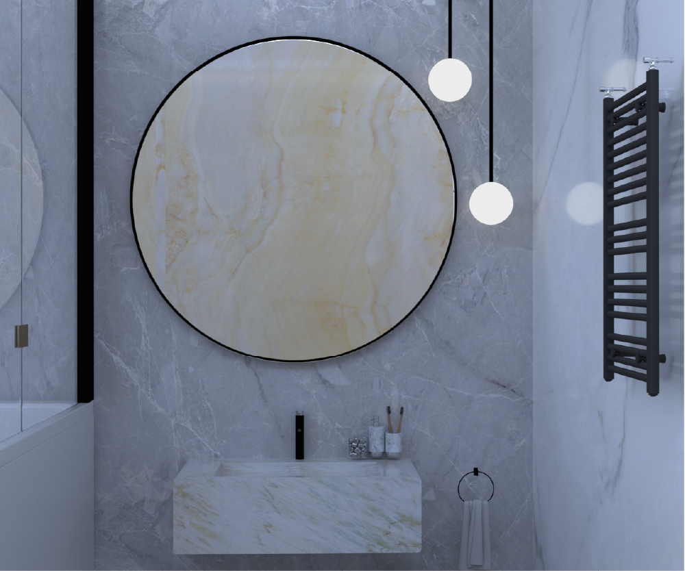 MIROIR ROND ENCADRE